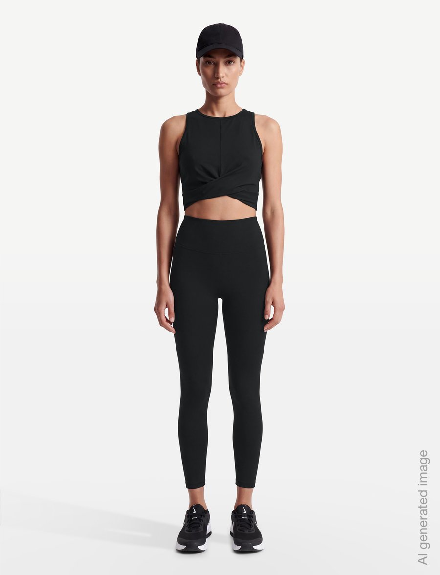 Nike - Nike Dri-Fit One 7/8 Tight - training tights - black/white - 0