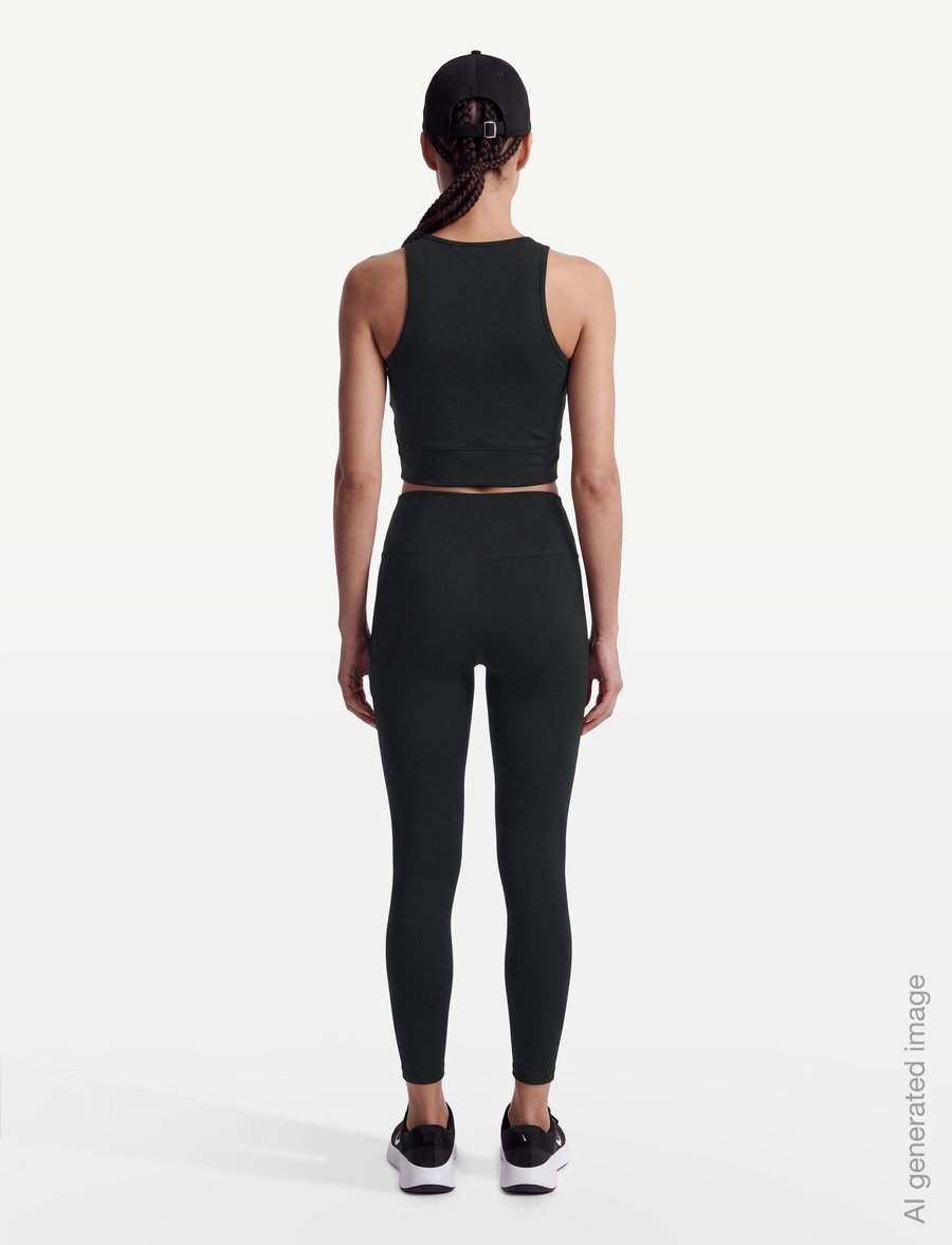 Nike - Nike Dri-Fit One 7/8 Tight - training tights - black/white - 4