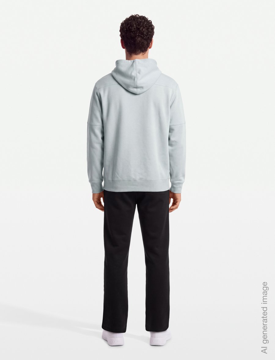 Nike - NIKE CLUB VARSITY HOODIE - sweatshirts - lt smoke grey/lt smoke grey/wh - 4