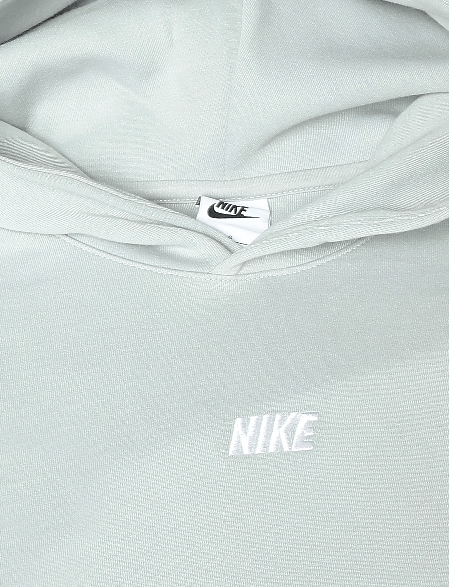 Nike - M NK CLUB VARSITY HOODIE - sweatshirts - lt smoke grey/lt smoke grey/wh - 2
