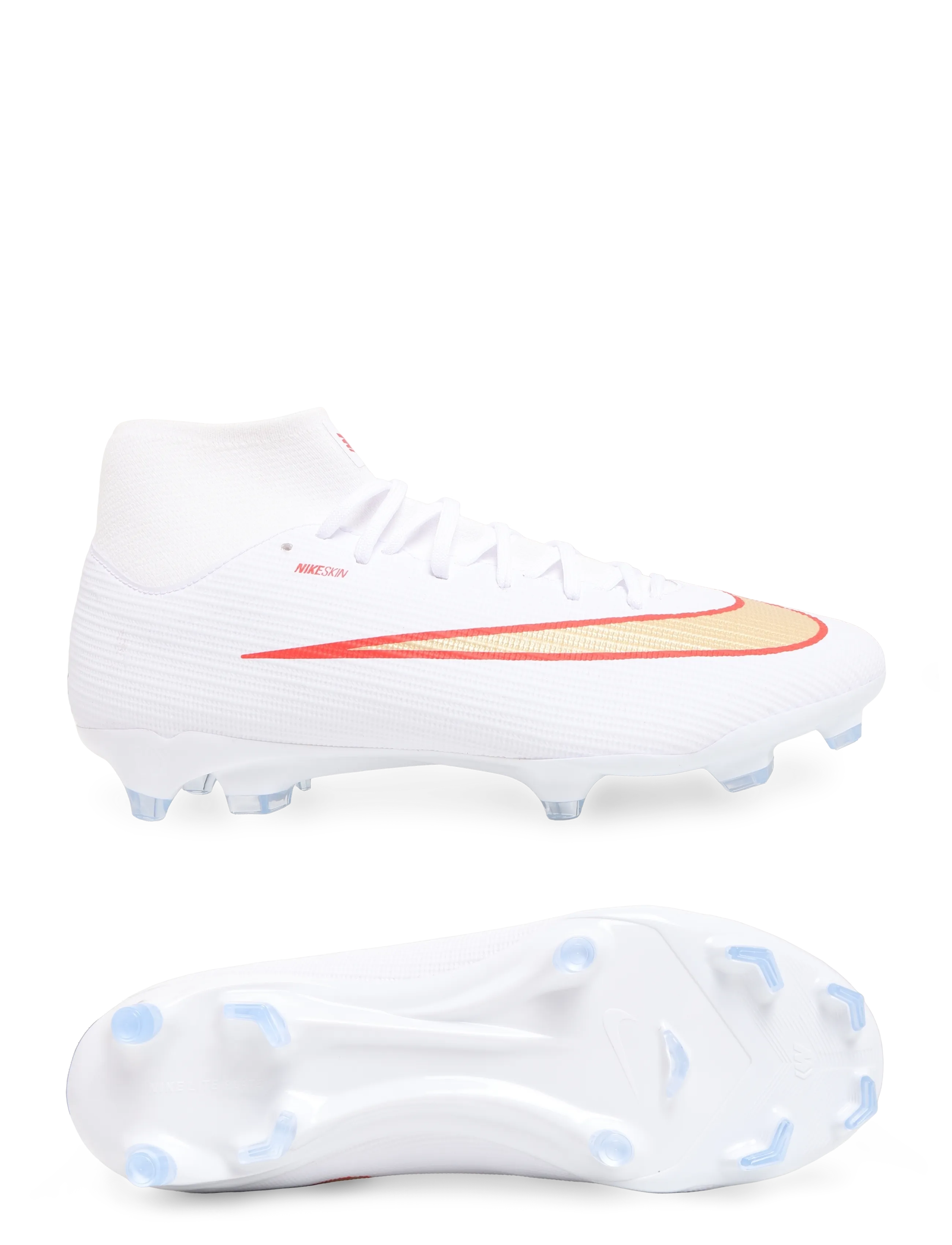 Nike SUPERFLY 11 ACADEMY FG/MG - Shoes - WHITE/BLUR-BRIGHT CRIMSON / white