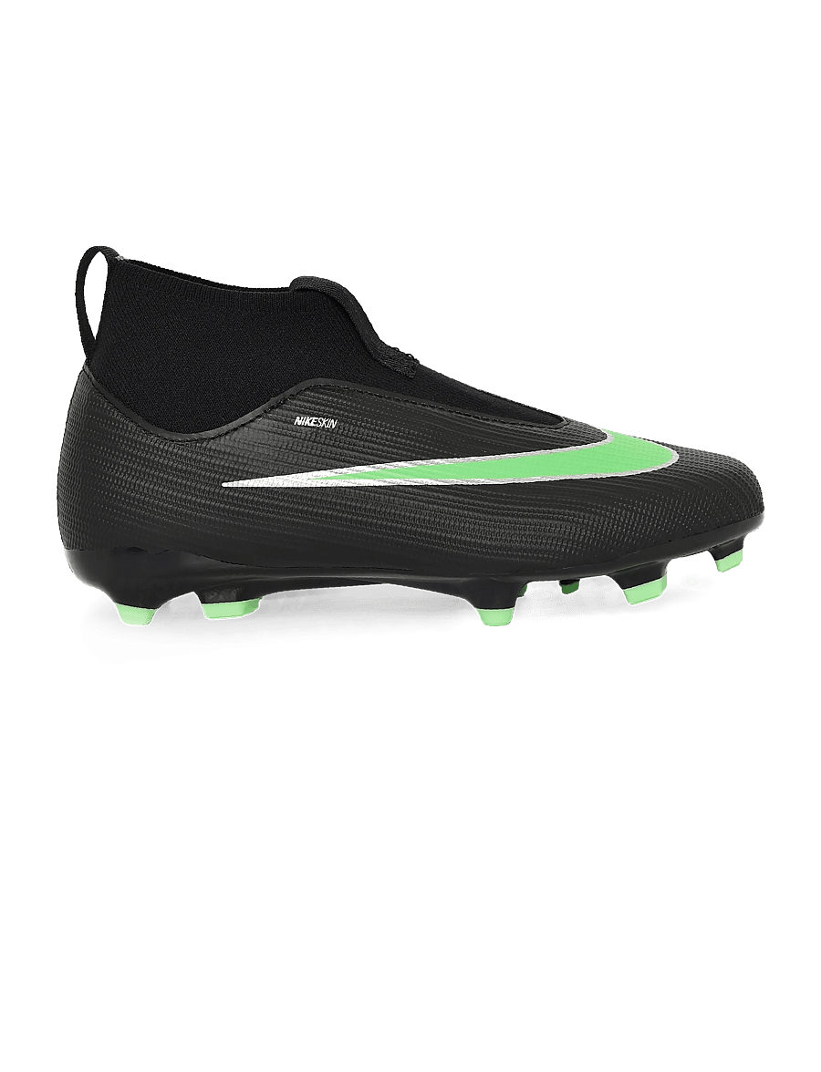 Nike - JR SUPERFLY 11 ACADEMY FGMG - fodboldstøvler - black/illusion green-black - 2