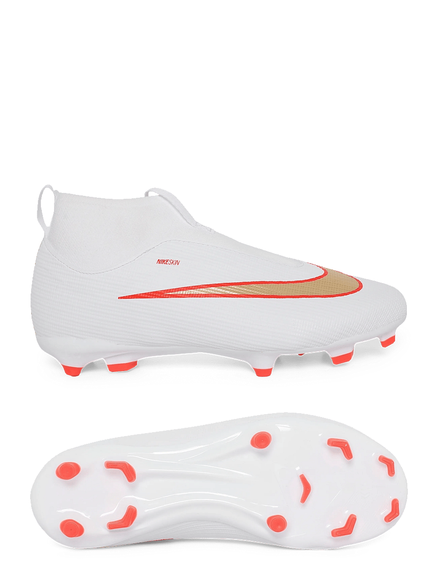 Nike - JR SUPERFLY 11 ACADEMY FGMG - fußballstiefel - white/blur-bright crimson - 0