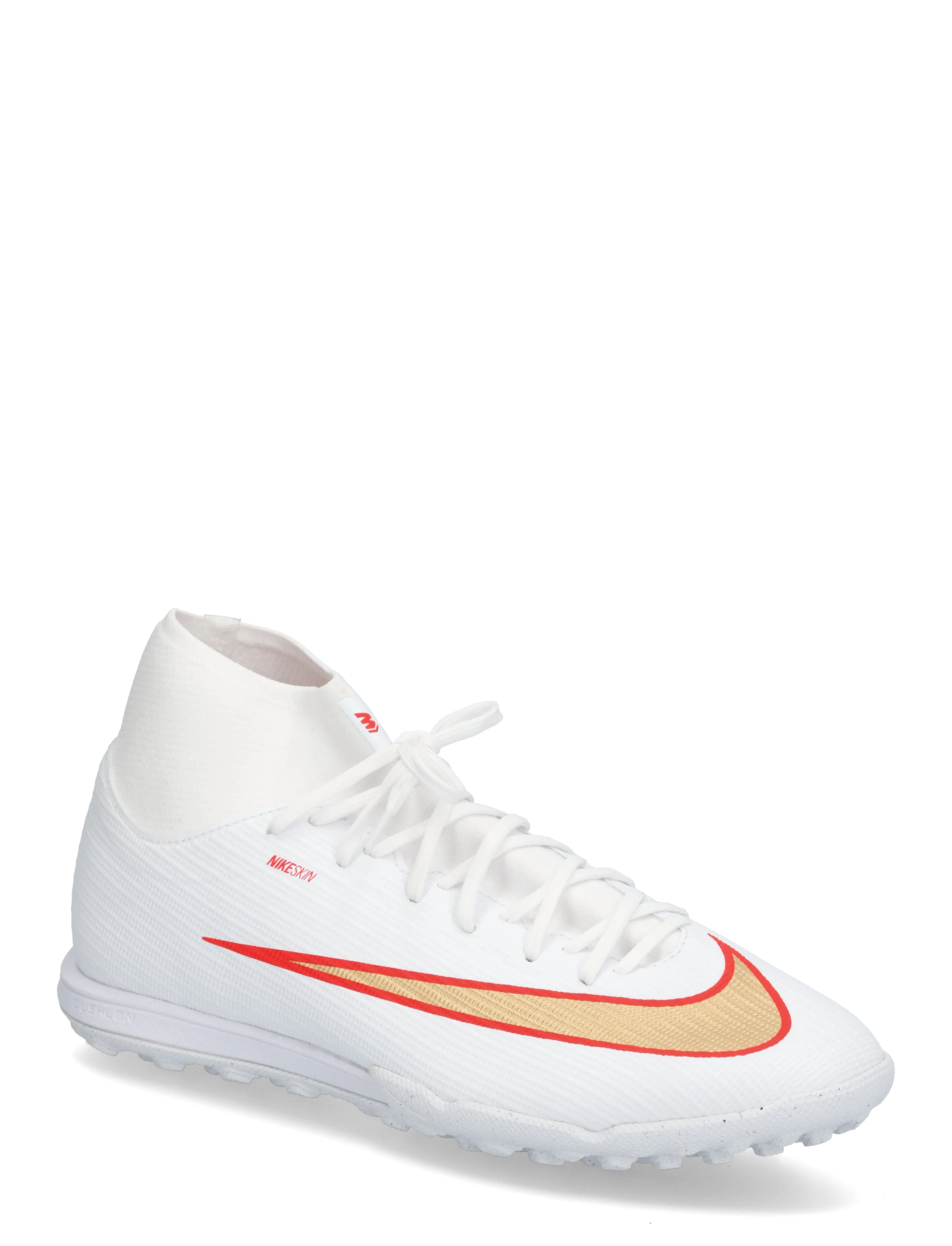 Nike SUPERFLY 11 ACADEMY TF - Vis alt - WHITE/BLUR-BRIGHT CRIMSON / white