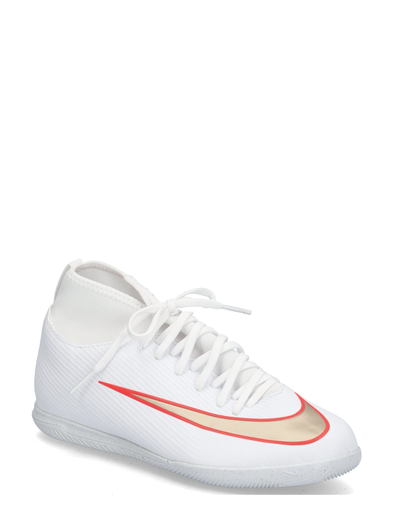 Nike JR SUPERFLY 11 CLUB IC - Football boots - WHITE/BLUR-BRIGHT CRIMSON / white