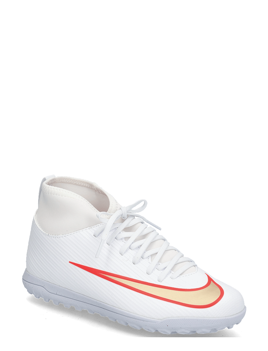 Nike - JR SUPERFLY 11 CLUB TF - fotbollsskor - white/blur-bright crimson - 0