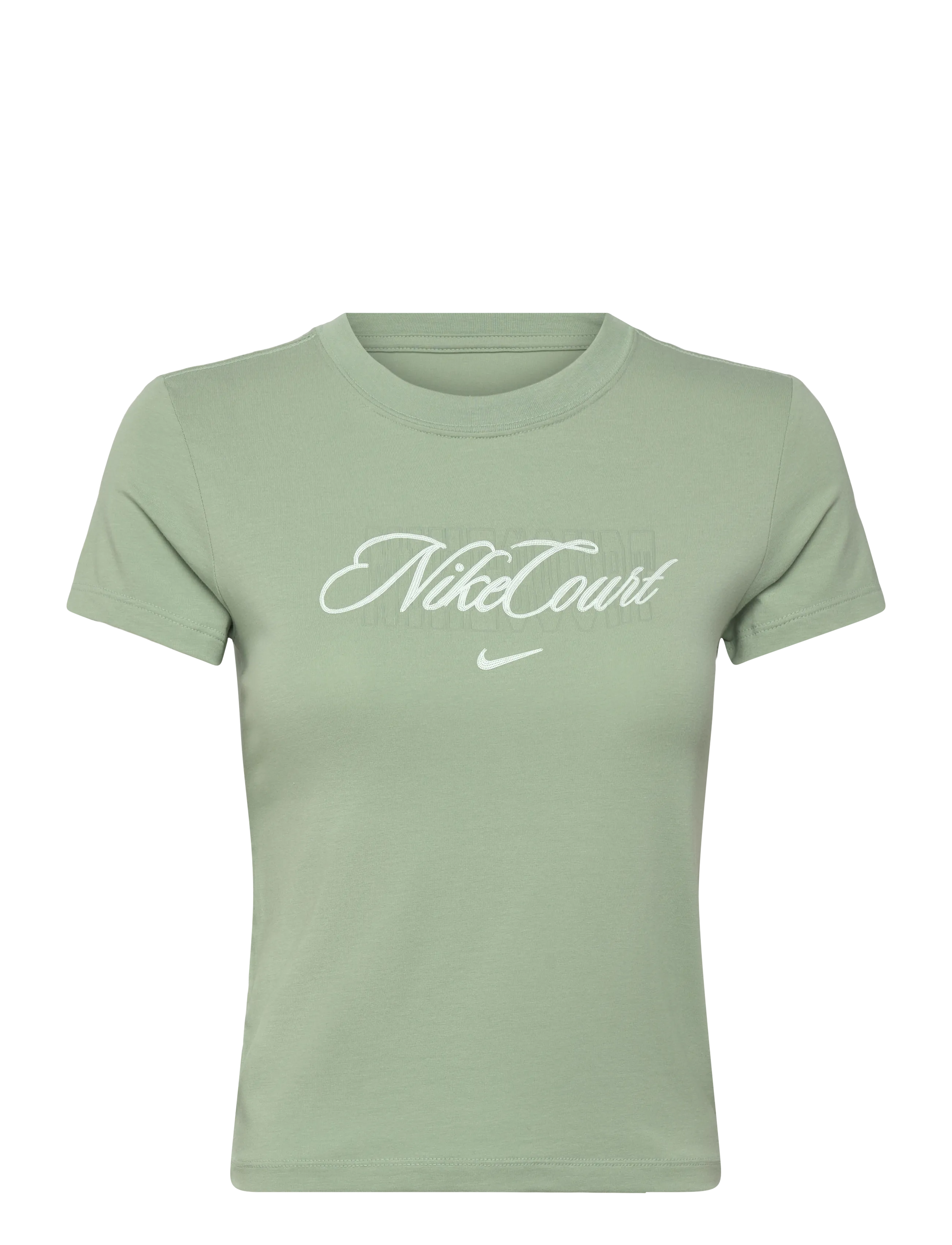 Nike W NK SS TEE HRTG CRT MOD - Sportstoppe - STEAM/BARELY GREEN / green