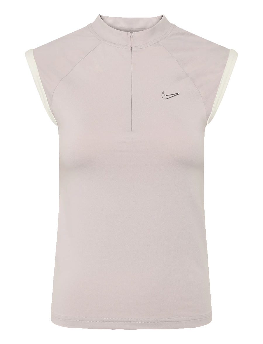 Nike - W SLVLSS FITTED QZ TOP GLS - tank tops - platinum violet/sail - 0