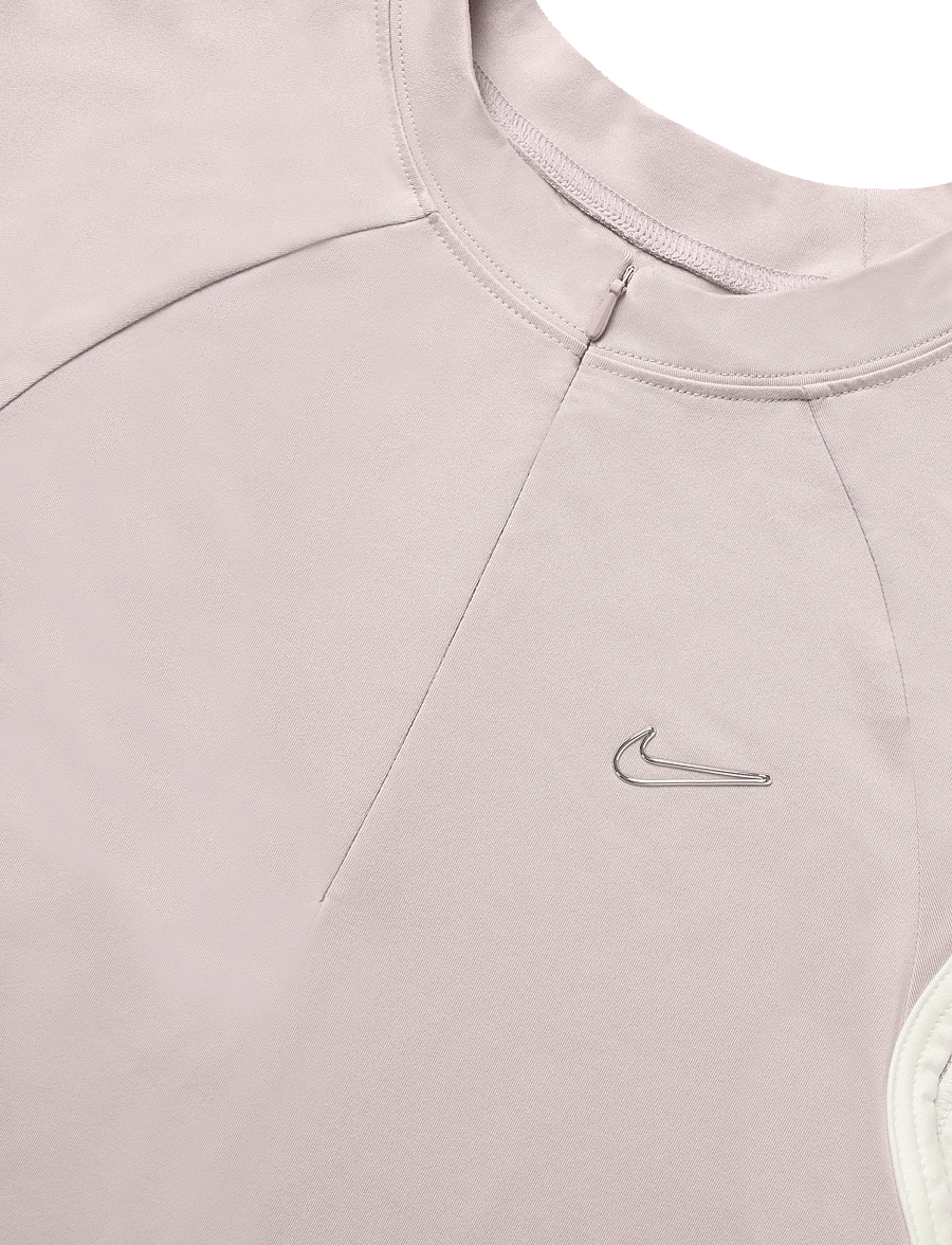 Nike - W SLVLSS FITTED QZ TOP GLS - tank tops - platinum violet/sail - 2