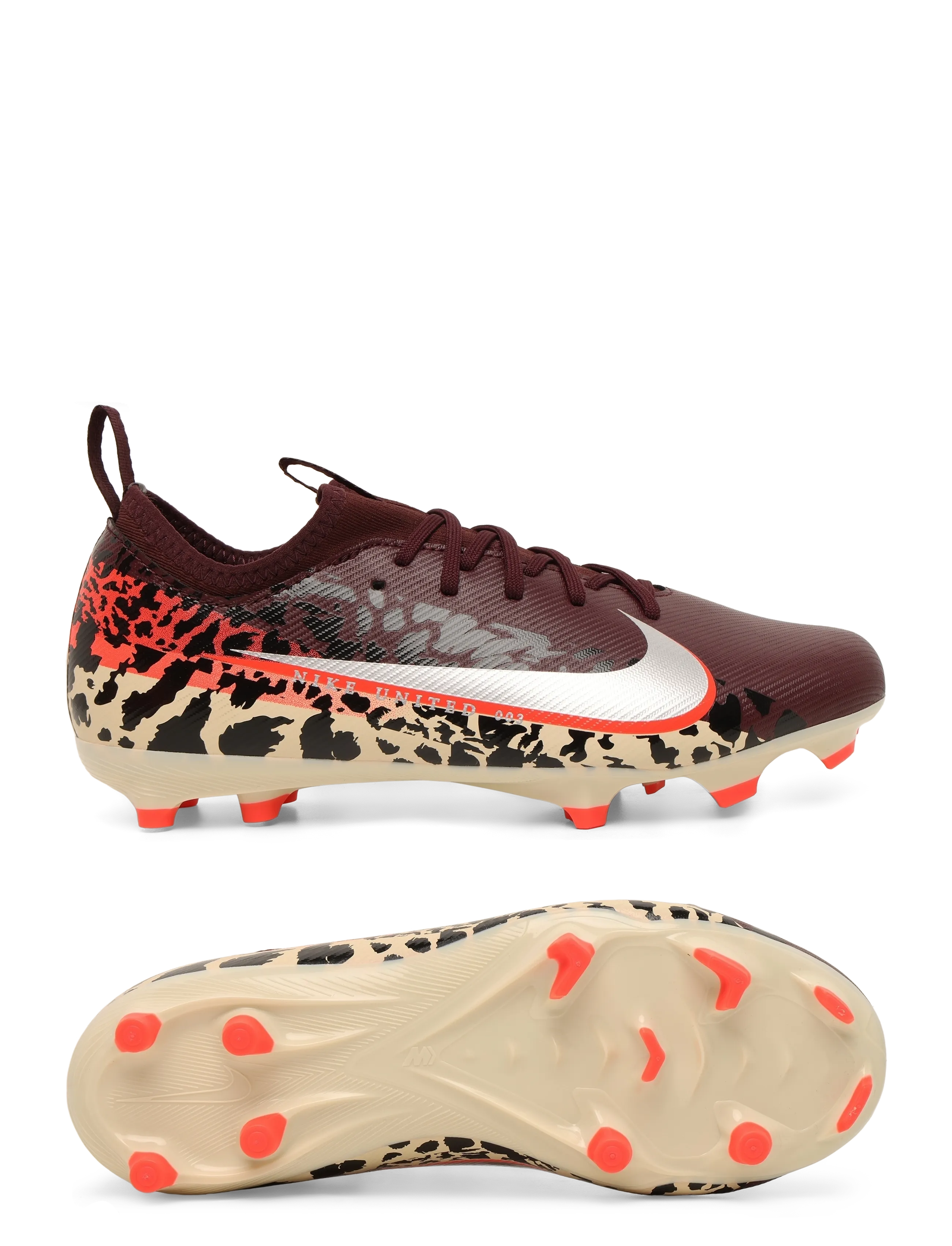 Nike Jr Zm Vapor 16 Acad Fg/Mg Nu3, 36, Burgundy, Sportssko > Fodboldstøvler, Børn