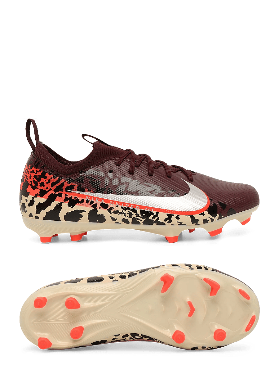 Nike - JR ZM VAPOR 16 ACAD FG/MG NU3 - jalgpalli puutsad - burgundy crush/metallic silver - 0