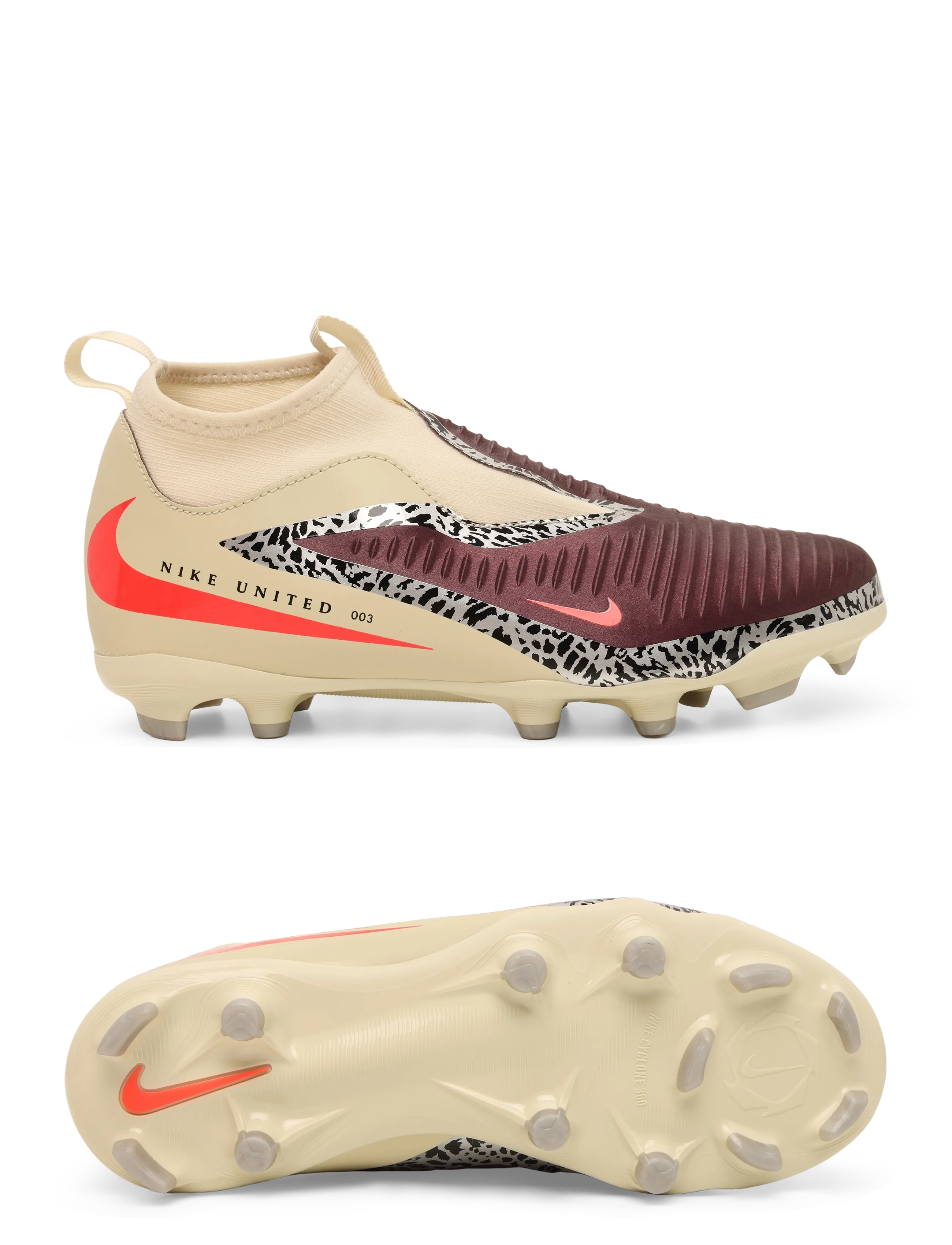 Nike JR PHANTOM 6 HIGH AC FG/MG NU3 - Fußballschuhe - BURGUNDY CRUSH/UNIVERSITY RED- / burgundy