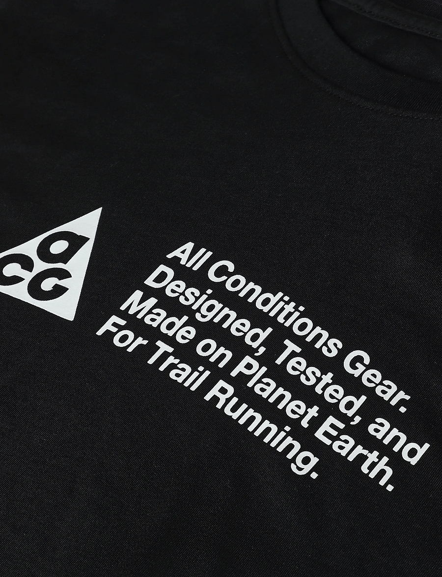 Nike - M ACG DF TEE STD TRAIL LOGO - oberteile & t-shirts - black - 2