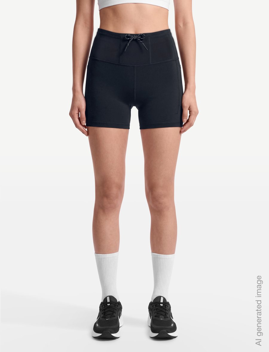 Nike - W ACG TRAIL DF HR 4IN TGT SHRT - løbeshorts - black/black - 3