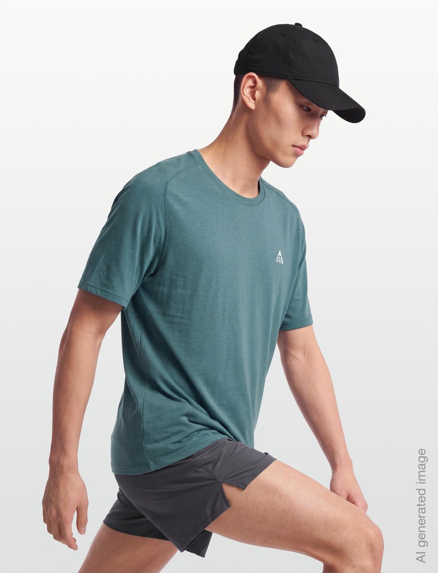 Nike - Nike ACG Dri-Fit Advanced Solar Chase - t-shirts - mineral slate/sea glass/summit - 3