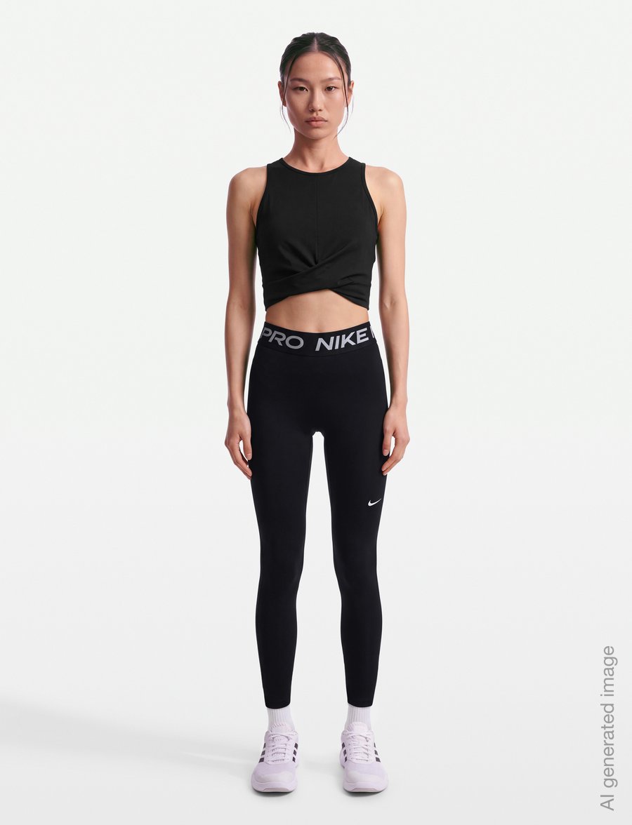 Nike - W NP DF 365 MR TIGHT USM - täispikkus - black/white - 0