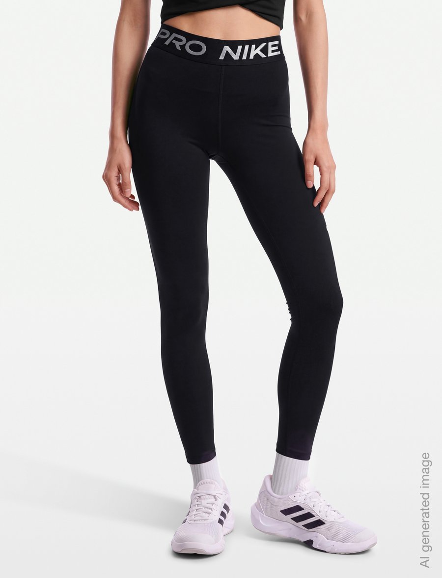 Nike - W NP DF 365 MR TIGHT USM - täispikkus - black/white - 3