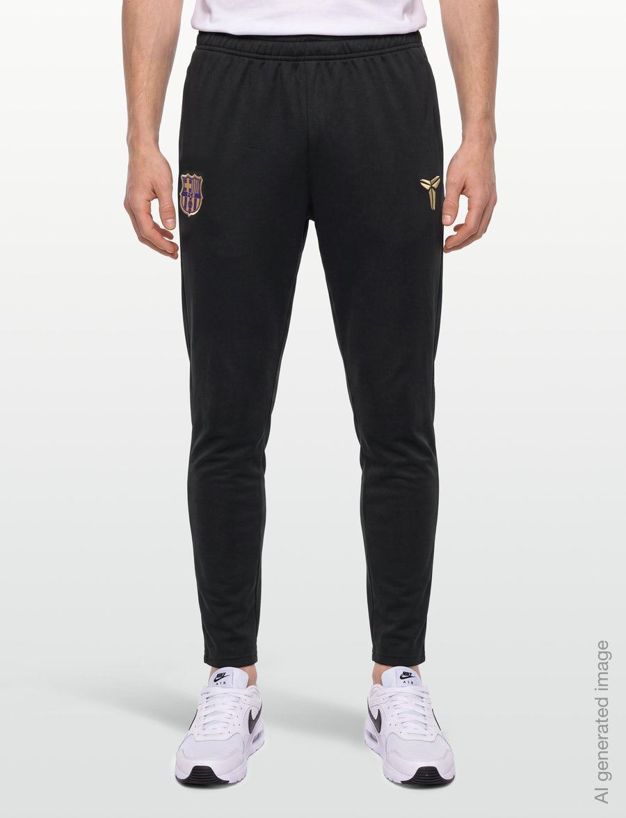 Nike - F.C. Barcelona Strike Away Men's Kobe Dri-FIT Football Knit Trousers - træningsbukser - black/field purple/metallic go - 3