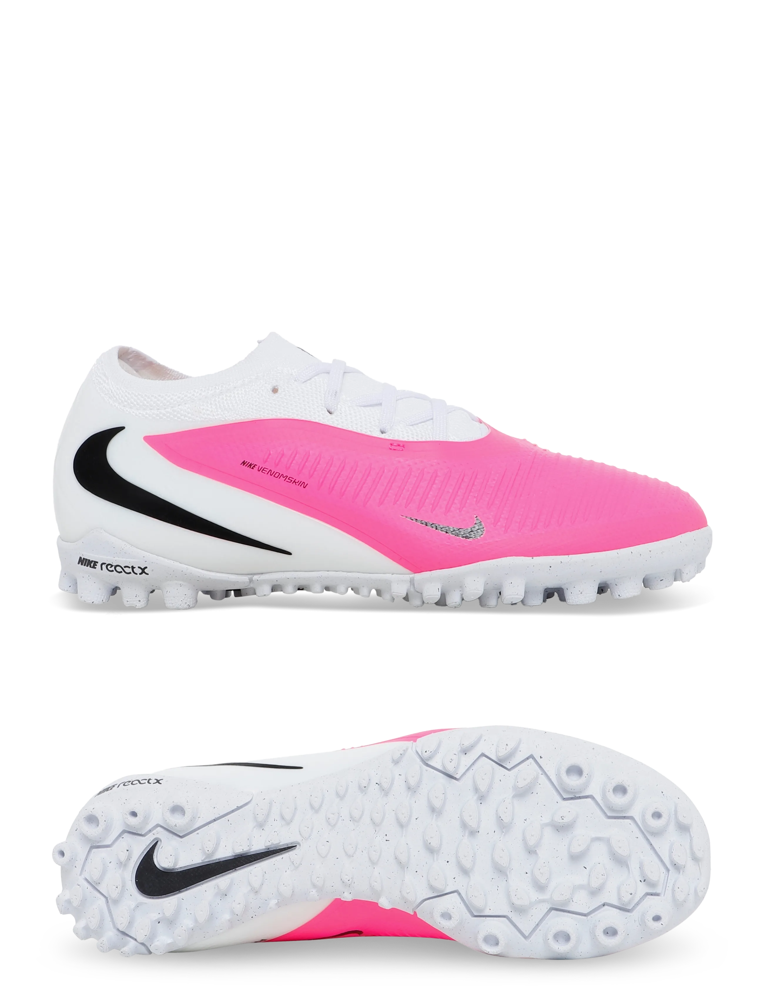 Nike REACTX PHANTOM 6 LOW PRO TF T - Football boots - MULTI-COLOR/BLACK / pink/rose
