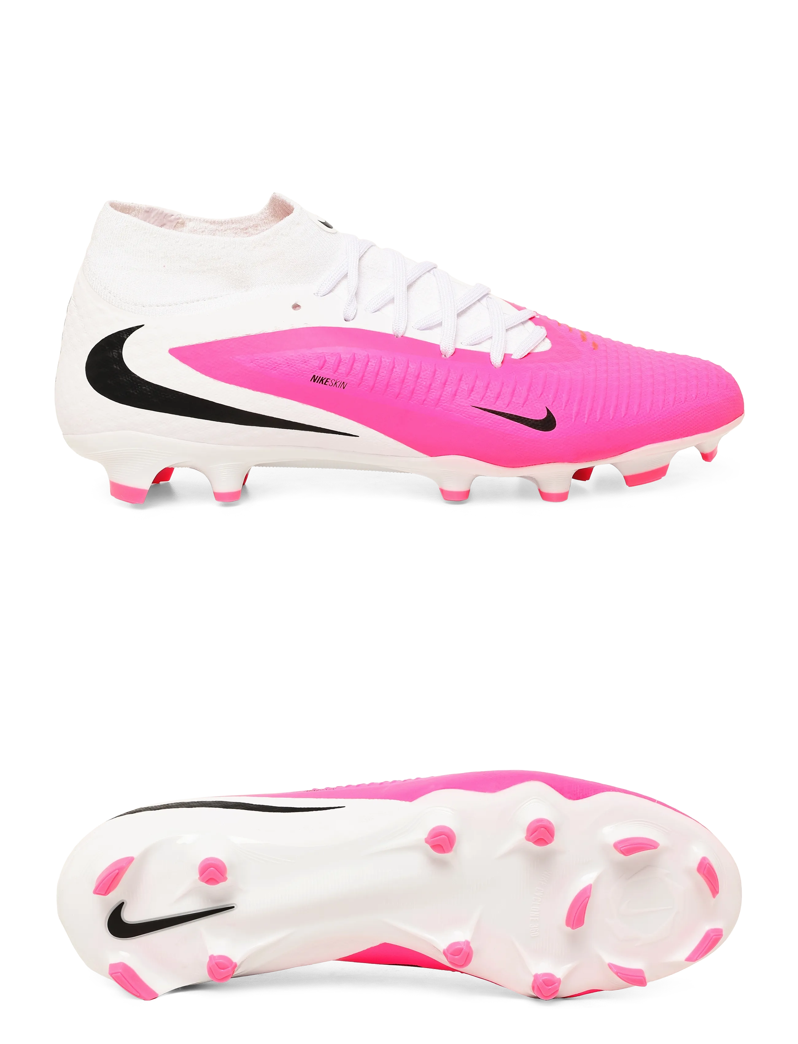 Nike PHANTOM 6 HIGH ACAD FG/MG T - Fußballstiefel - MULTI-COLOR/BLACK / pink/rose