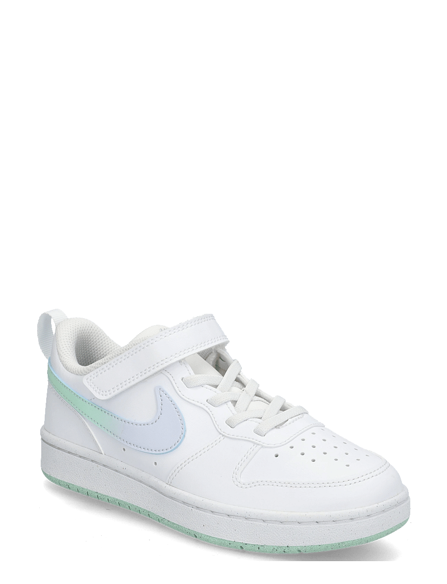 Nike - COURT BOROUGH LOW FADE (PS) - niedriger schnitt - white/arctic green-football gr - 0