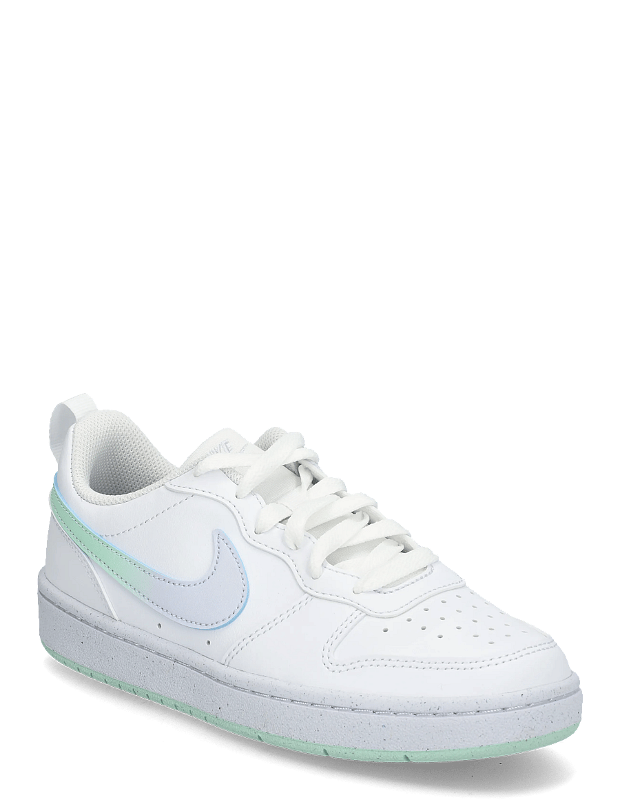 Nike - COURT BOROUGH LOW FADE (GS) - niedriger schnitt - white/arctic green-football gr - 0
