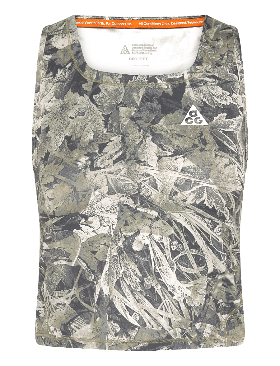 Nike - ACG Dri-FIT Crop Tank AOP - sequoia/summit white - 0