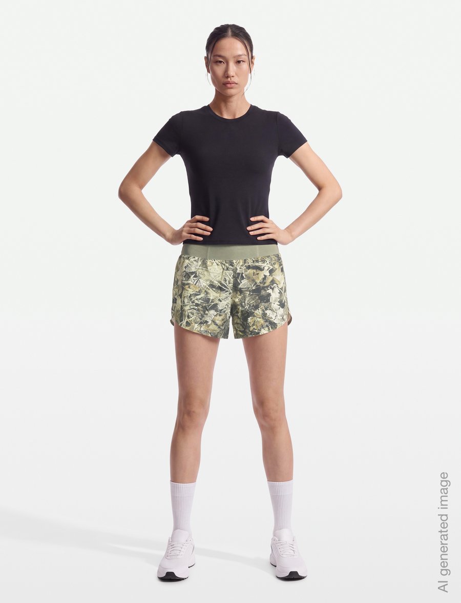 Nike - Nike Dri-FIT Trail 4 Inch Shorts - løbeshorts - sequoia/summit white - 0