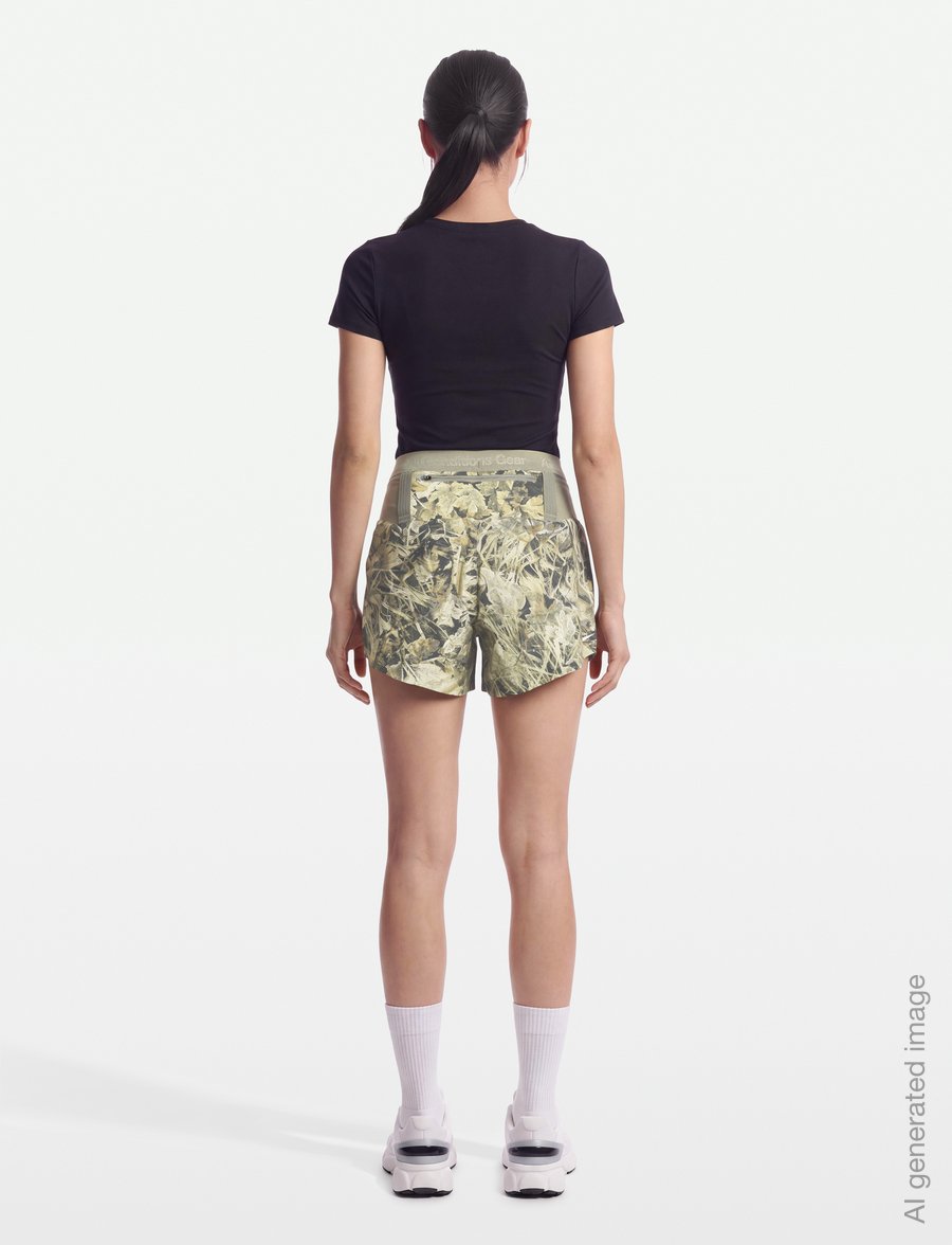 Nike - Nike Dri-FIT Trail 4 Inch Shorts - løbeshorts - sequoia/summit white - 4