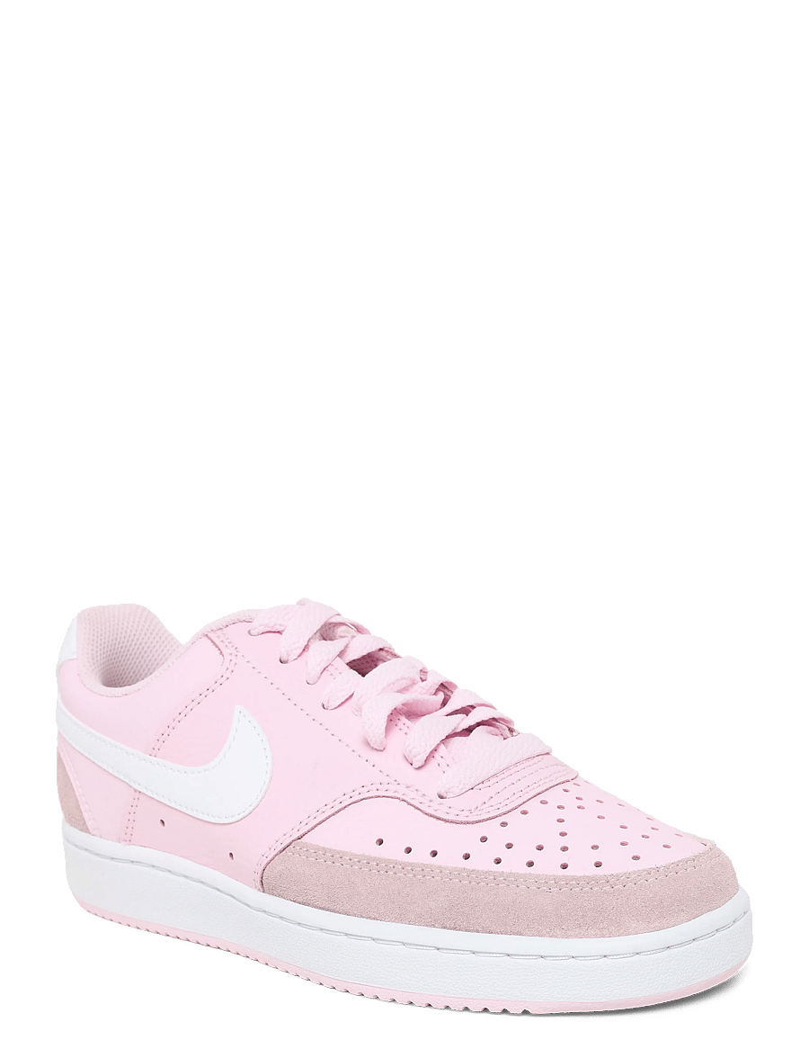 Nike - W NIKE COURT VISION LO SUEDE - lave sneakers - pink foam/white - 0