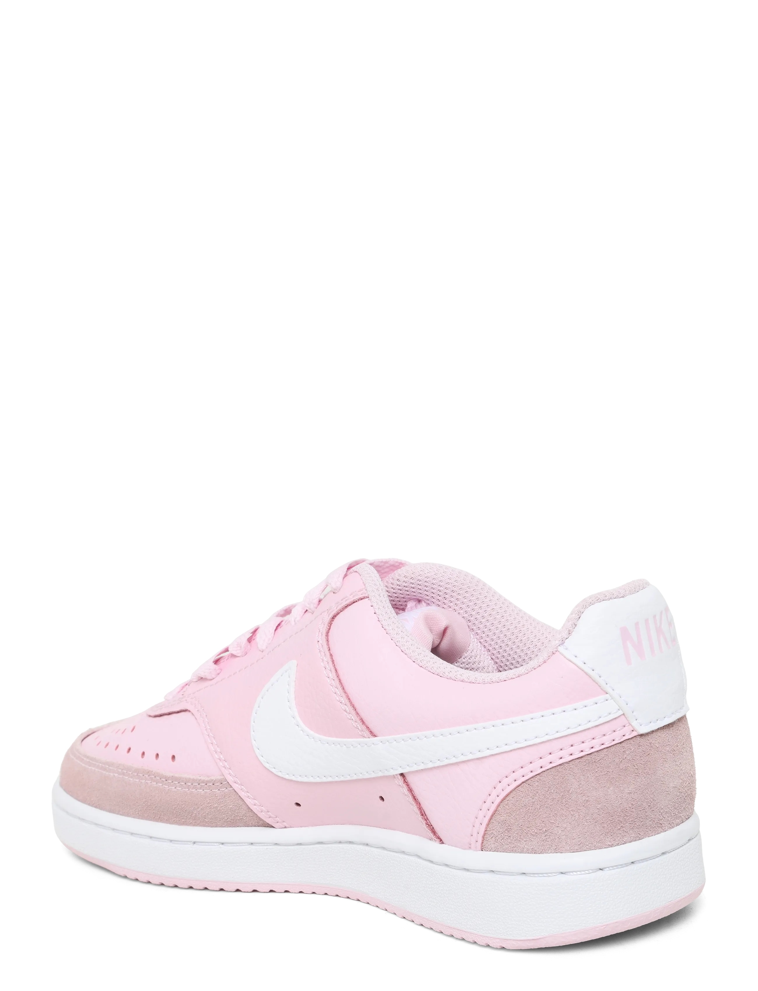 Nike - W NIKE COURT VISION LO SUEDE - lave sneakers - pink foam/white - 1