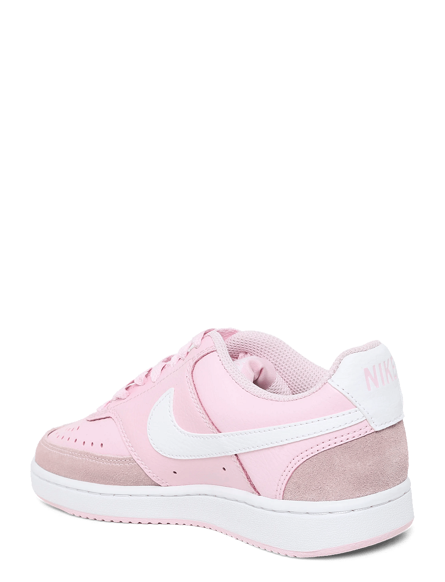 Nike - W NIKE COURT VISION LO SUEDE - lave sneakers - pink foam/white - 1