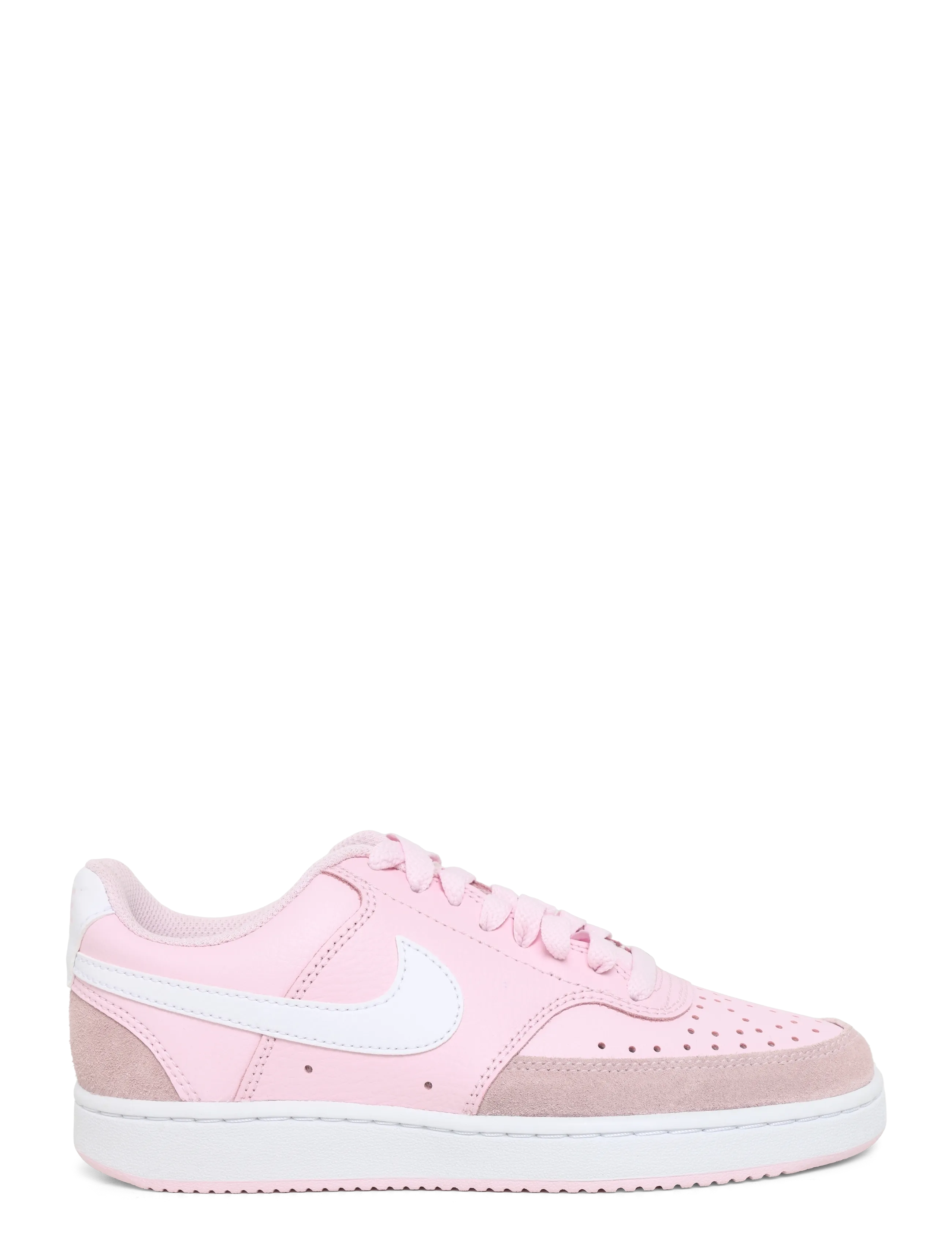 Nike - W NIKE COURT VISION LO SUEDE - lave sneakers - pink foam/white - 2