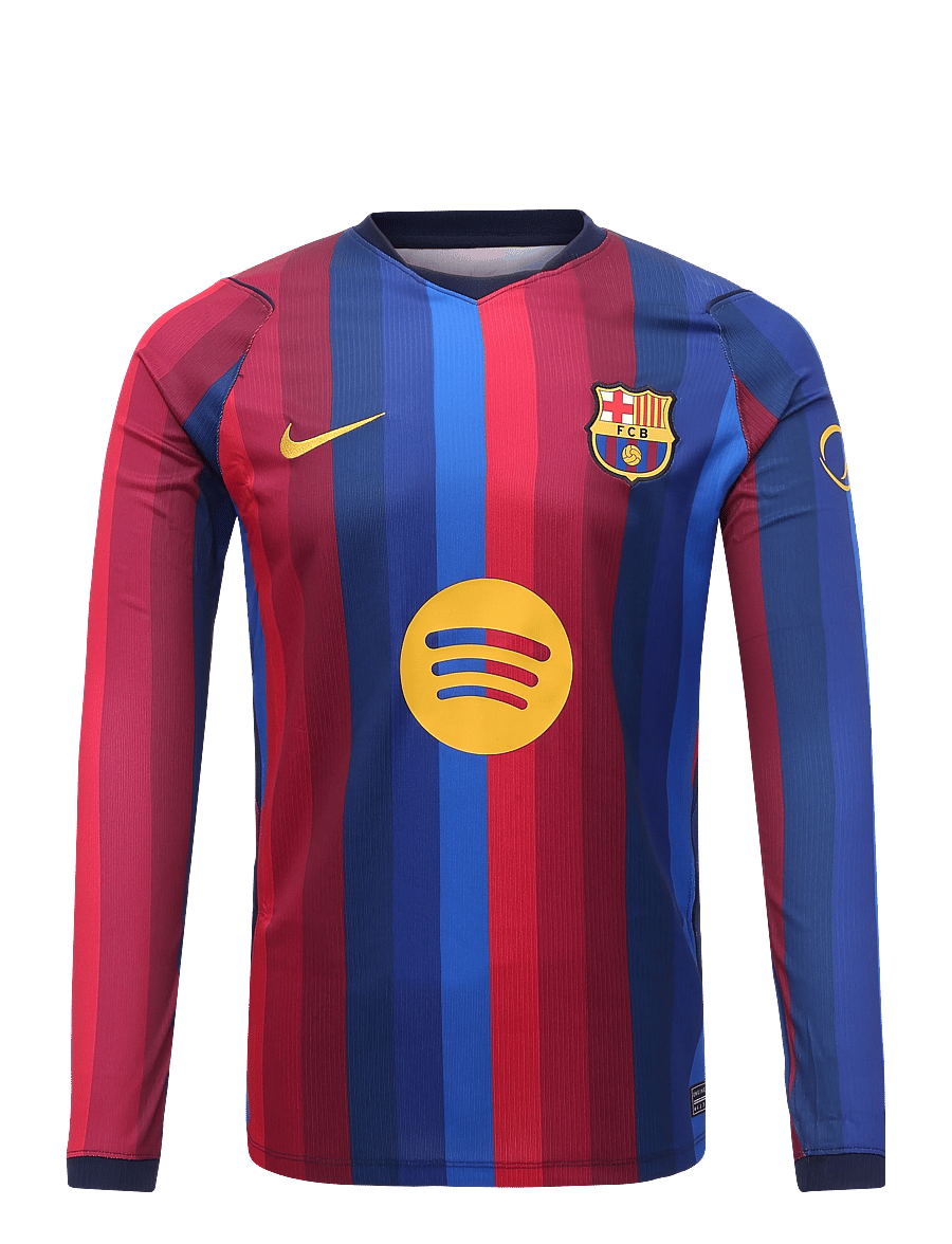 Nike - FCB M NK DF JSY LS STAD HM - football shirts - deep garnet/blue void/mineral - 0
