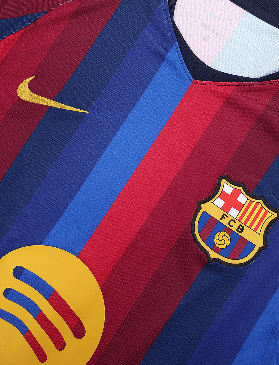 Nike - FCB M NK DF JSY LS STAD HM - football shirts - deep garnet/blue void/mineral - 2