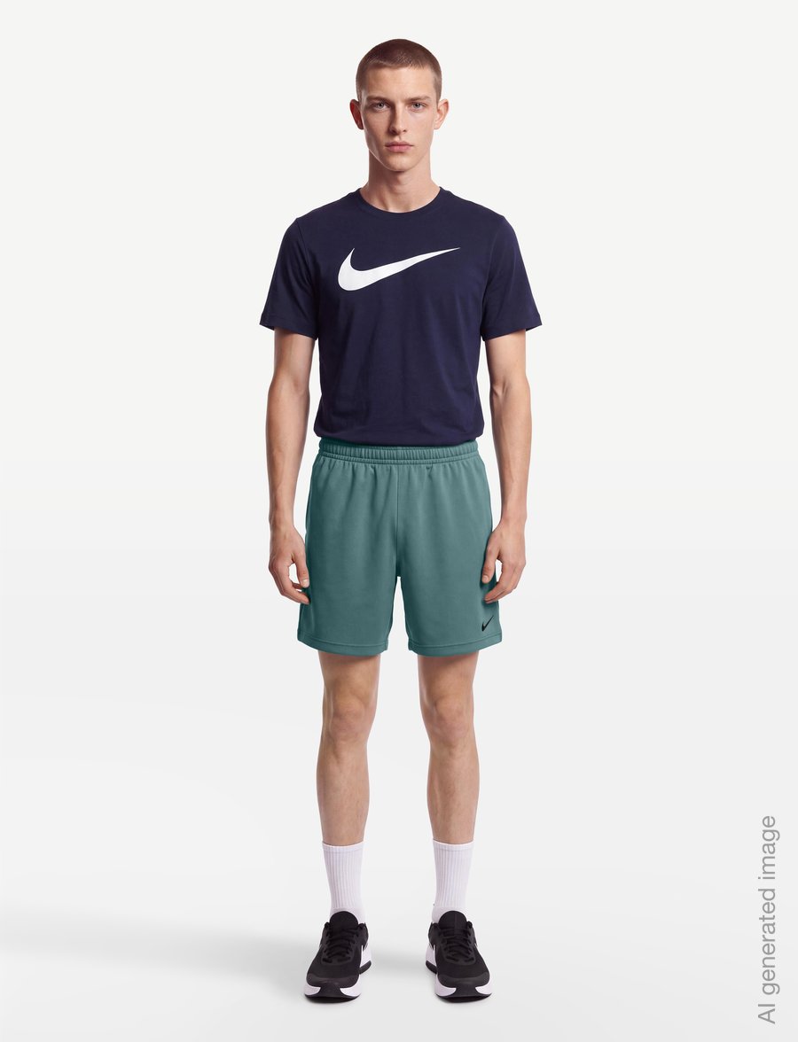 Nike - Nike Dri-Fit 7IN Fleece Short - træningsshorts - mineral slate/black - 0