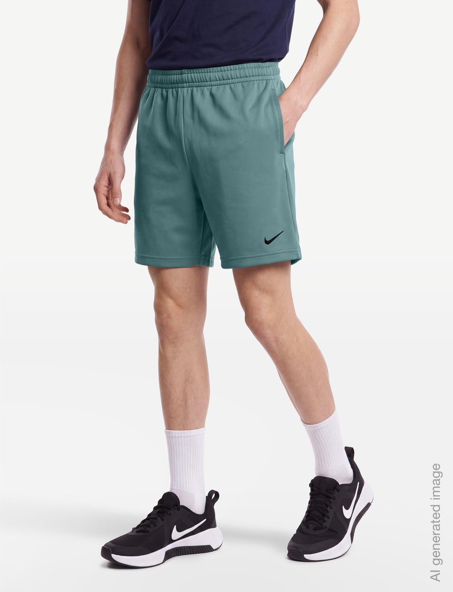 Nike - Nike Dri-Fit 7IN Fleece Short - træningsshorts - mineral slate/black - 3