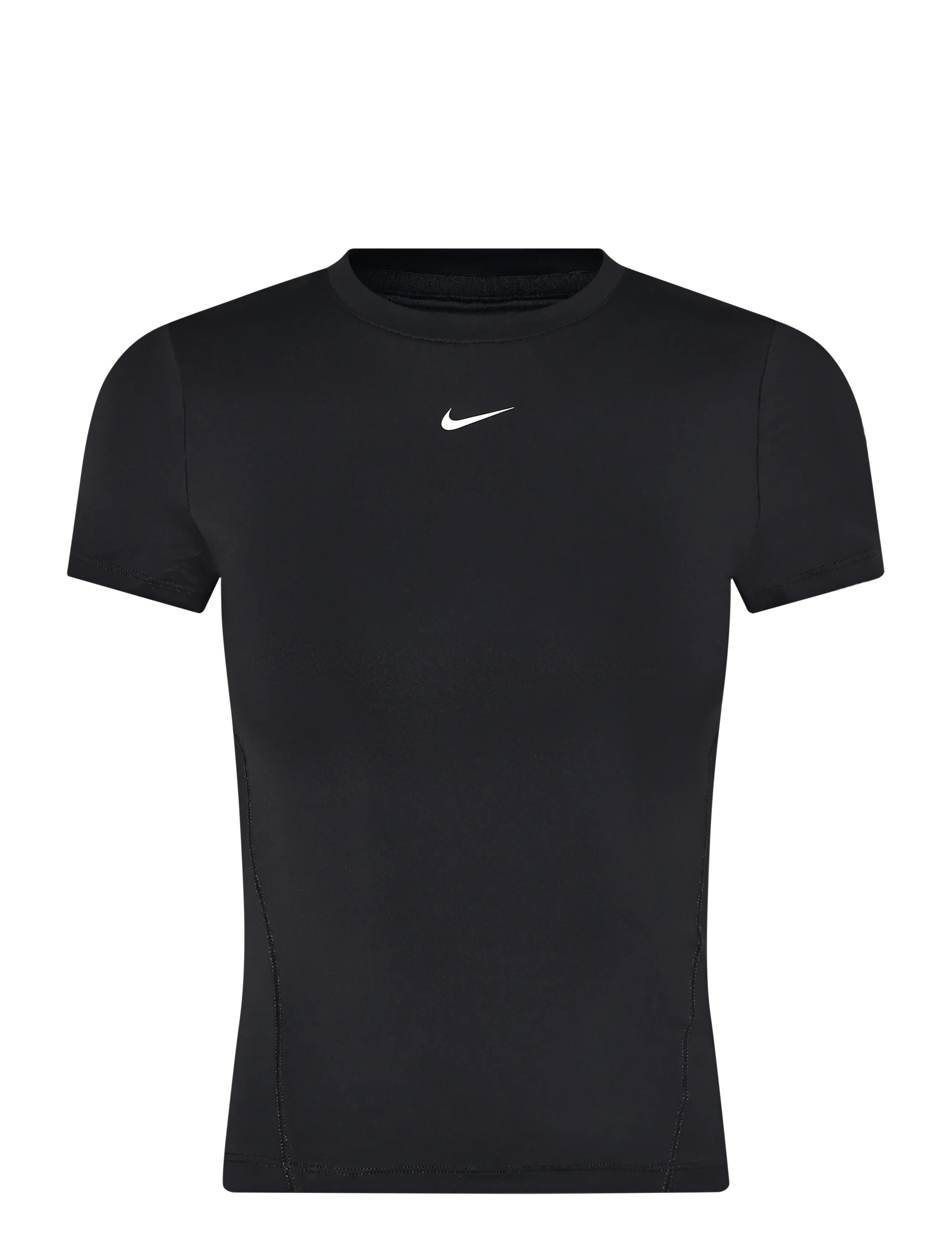Nike W NK ONE FITTED SS TOP - Sportstyle - BLACK/WHITE / black