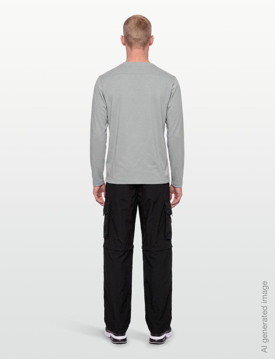Nike - Nike Club Varsity Long Sleeved Crew - Överdelar - lt smoke grey/white - 4