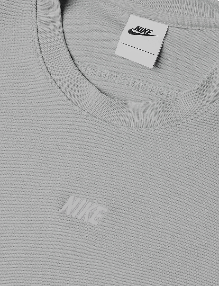 Nike - Nike Club Varsity Long Sleeved Crew - oberteile - lt smoke grey/white - 5