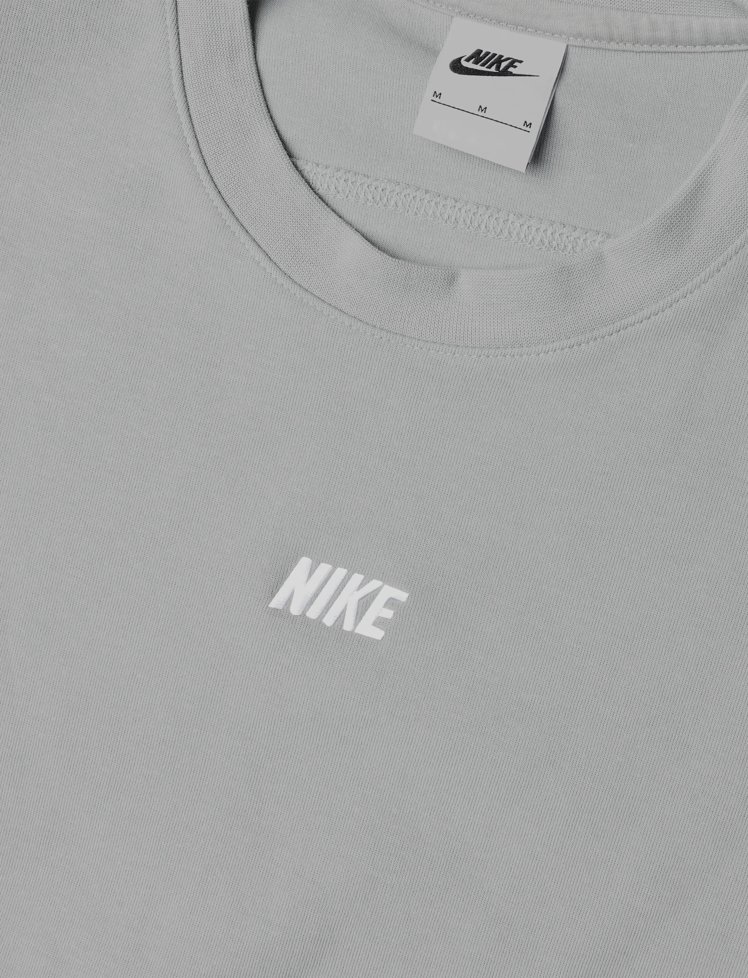 Nike - Nike Club Varsity Long Sleeved Crew - oberteile - lt smoke grey/white - 2