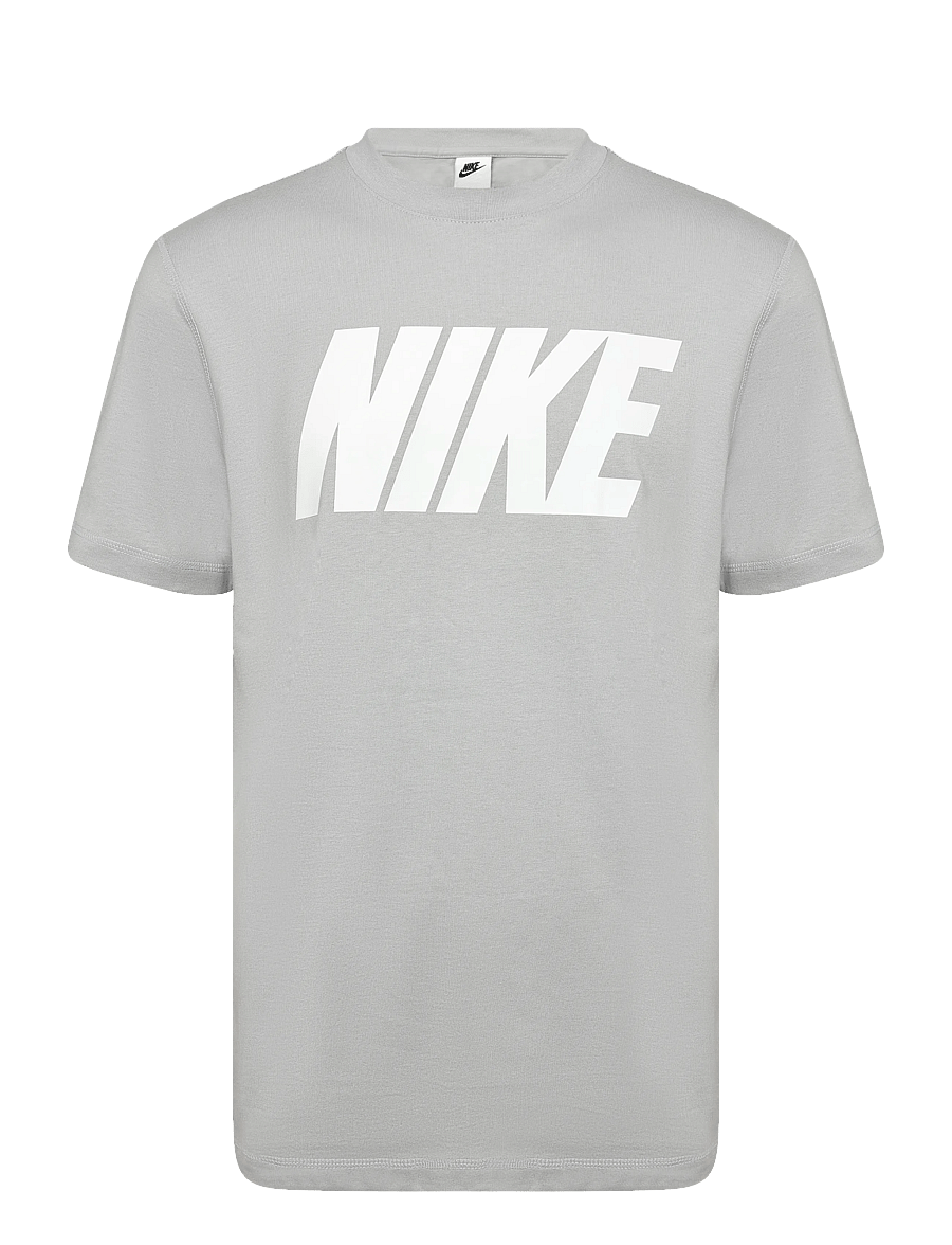 Nike - Nike Club Varsity Short Sleeved Lifestyle - oberteile & t-shirts - lt smoke grey/white - 0
