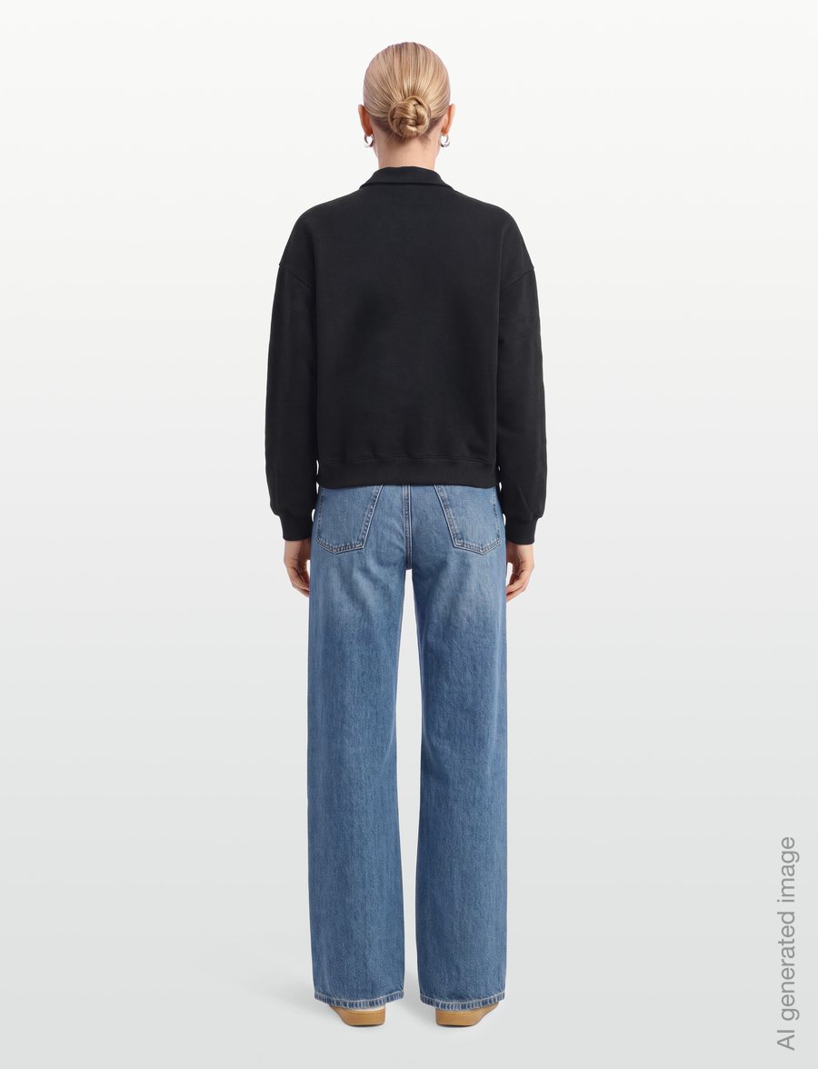 Nike - W NKCT CRT CLTN LS FLC TOP - sweatshirts - black - 4