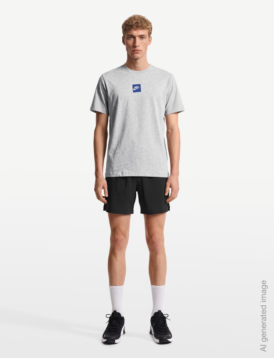 Nike - U NSW TEE STD CLUB FTRA BOX - tops & t-shirts - dk grey heather - 0