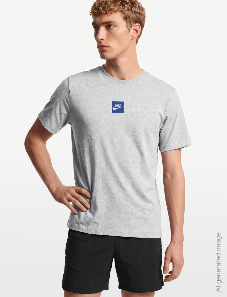 Nike - U NSW TEE STD CLUB FTRA BOX - tops & t-shirts - dk grey heather - 3