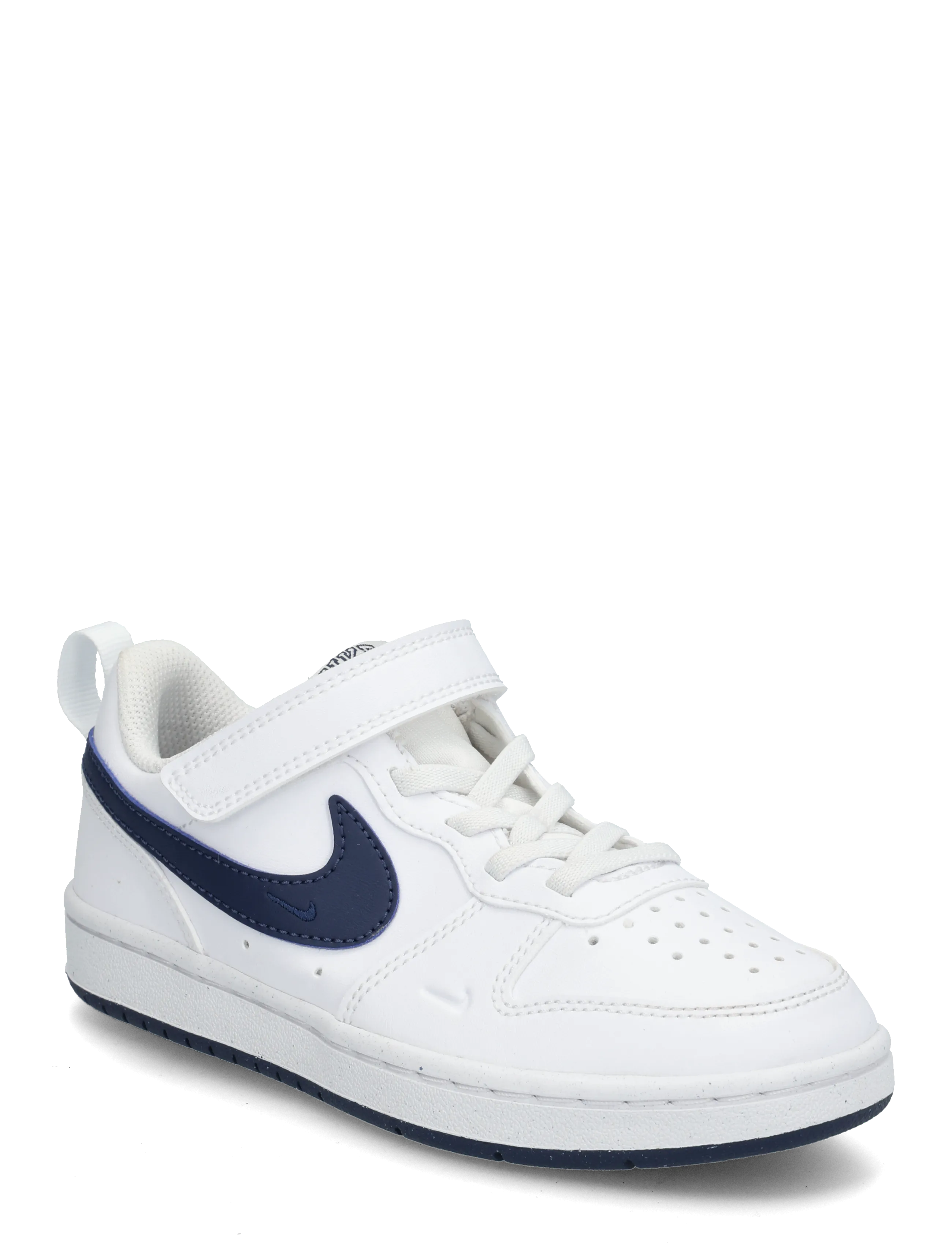 Nike COURT BOROUGH LOW BRND (PS) - Schuhe - WHITE/MIDNIGHT NAVY / white