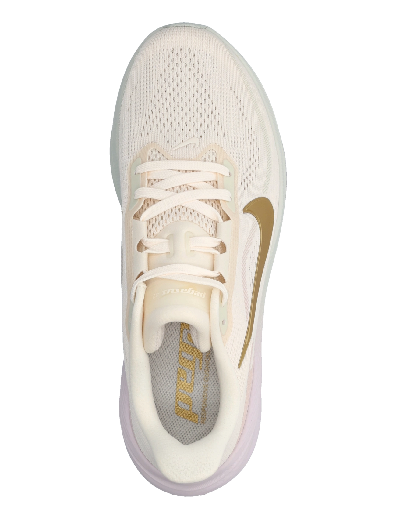 Nike - W AIR ZOOM PEGASUS 42 - laufschuhe - chalk/metallic gold-spruce aur - 3