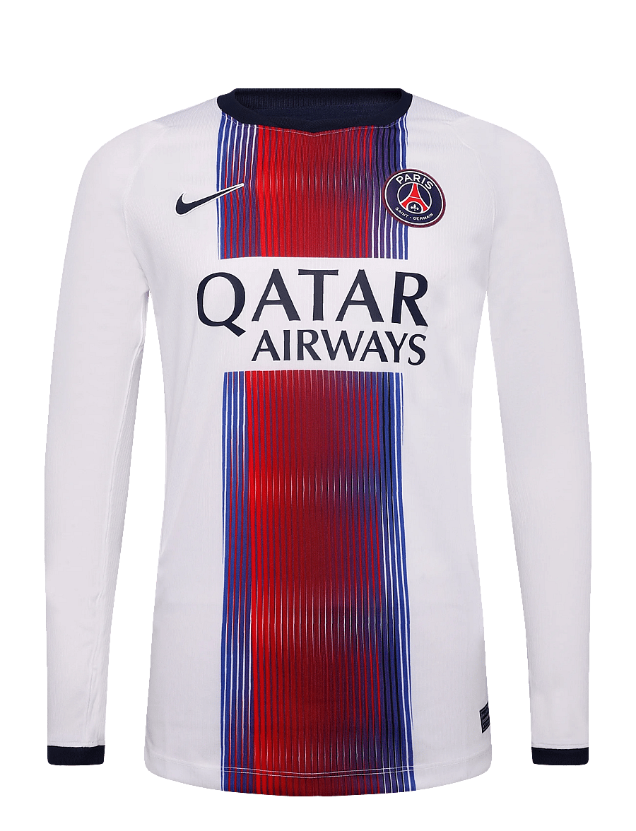 Nike - PSG Nike Dri Fit Away Jersey Long-sleeved 26/27 - football shirts - white/college navy/college nav - 0
