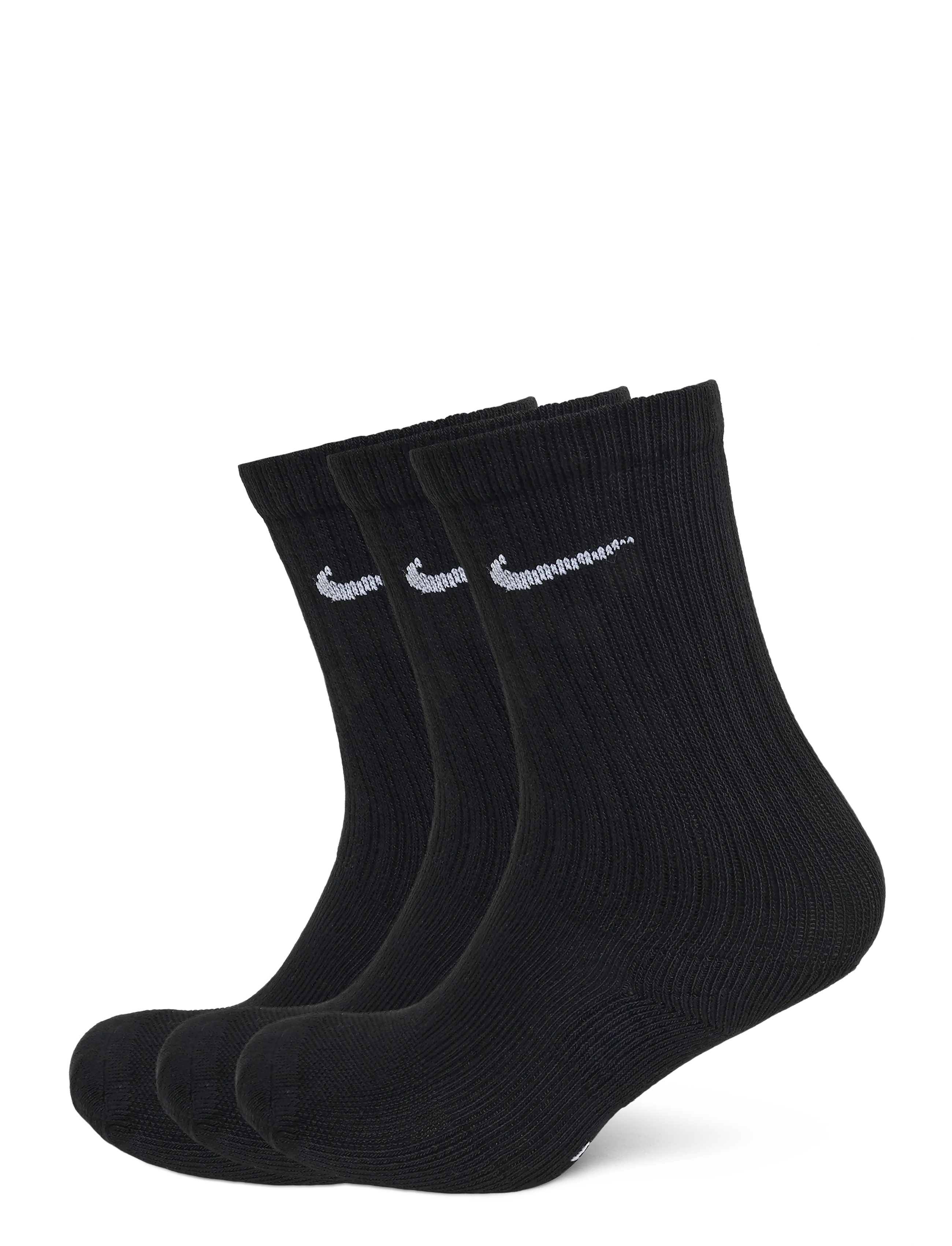 Nike Y NK EVRYDAY CUSH CREW 3PR-108 - Neuheiten - BLACK/WHITE / black