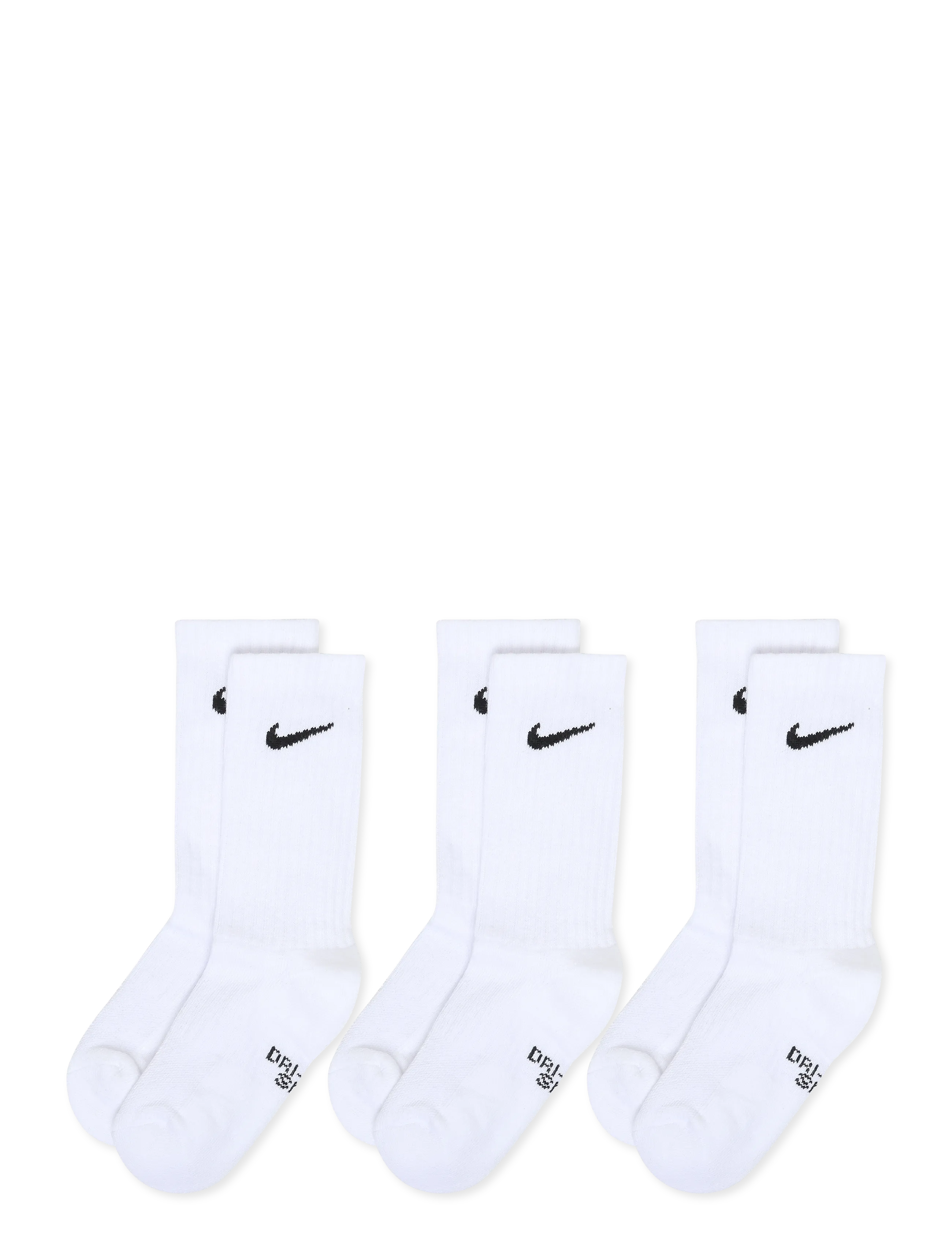 Nike - Y NK EVRYDAY CUSH CREW 3PR-108 - strümpfe - white/black - 1